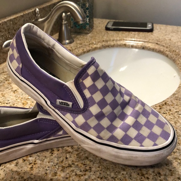 vans lavender checkered